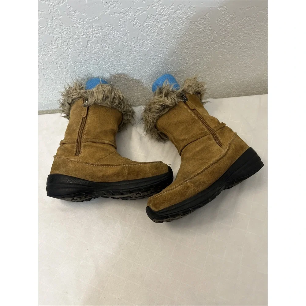 Sorel Womens Brown‎ Northern Lite Snow Waterproof Suede Faux Fur Boots Size 7